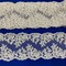 1 Yard Beaded Double-Sided Lace Trimming on 100% Polyester Net Mesh, Elegant Embroidered Design